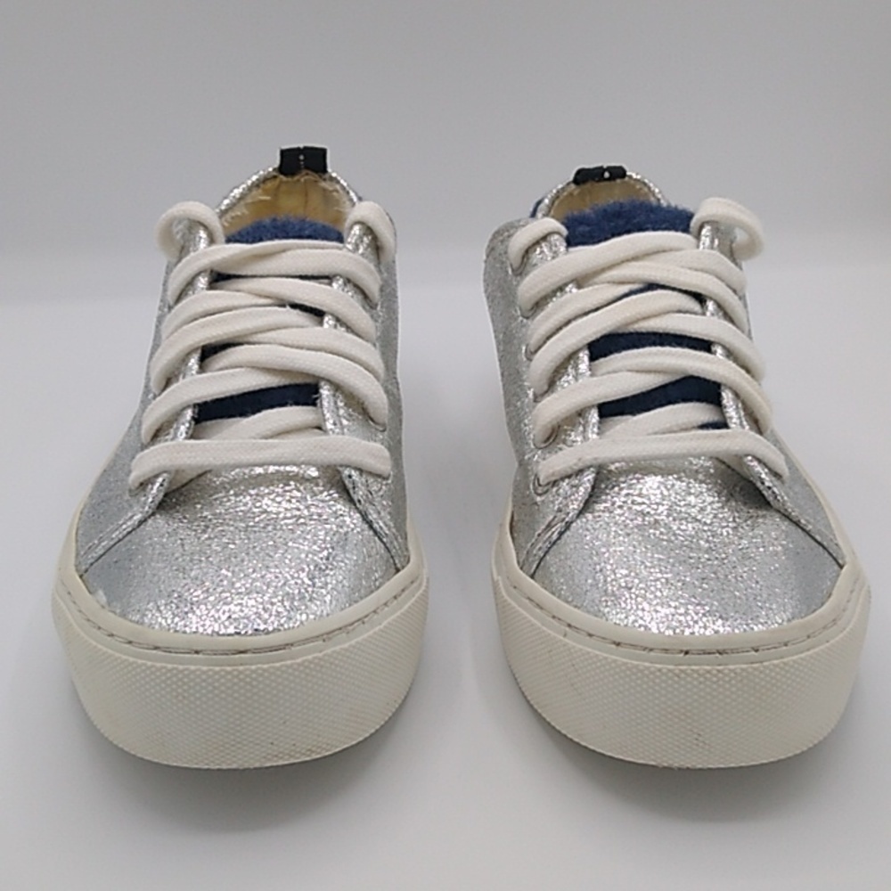 Zara Basic Collection Silver Metallic Sneakers Si… - image 5